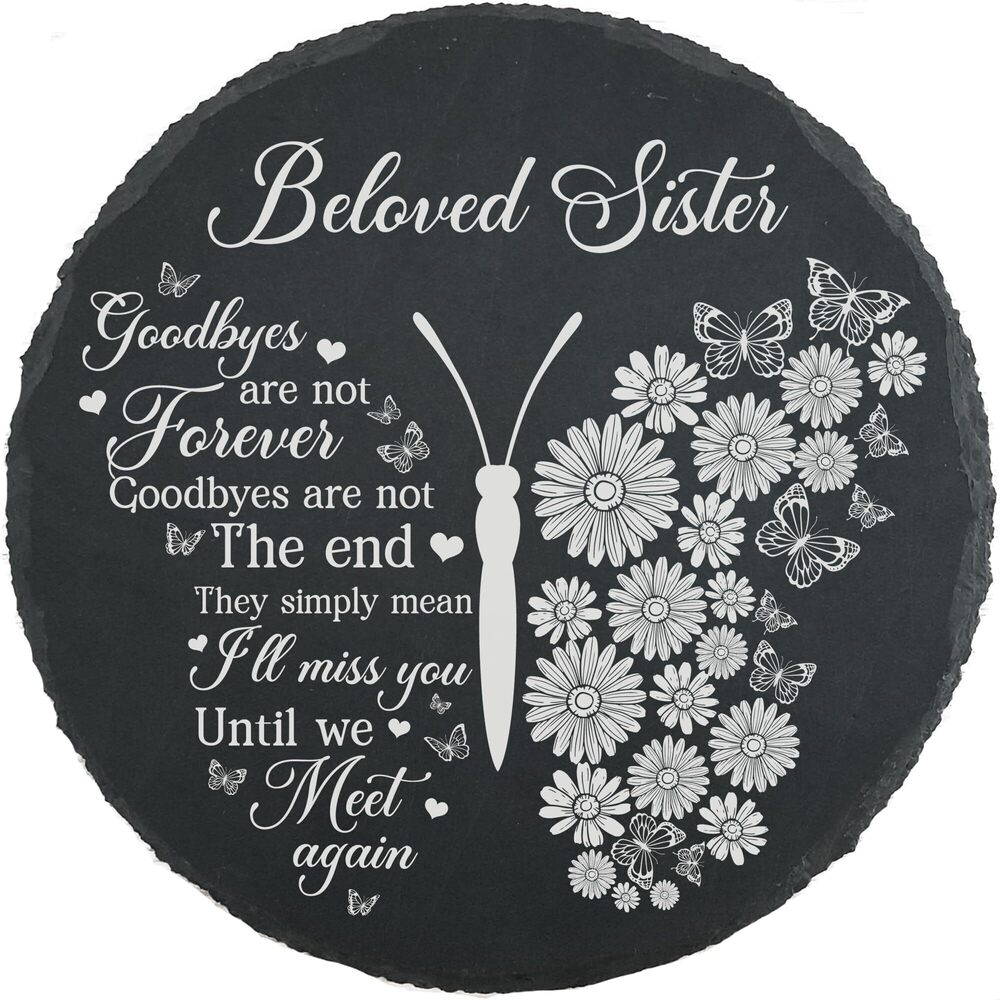 4717 Sister Memorial Stone Memorial Gifts for Loss of Sister Plaque Slate